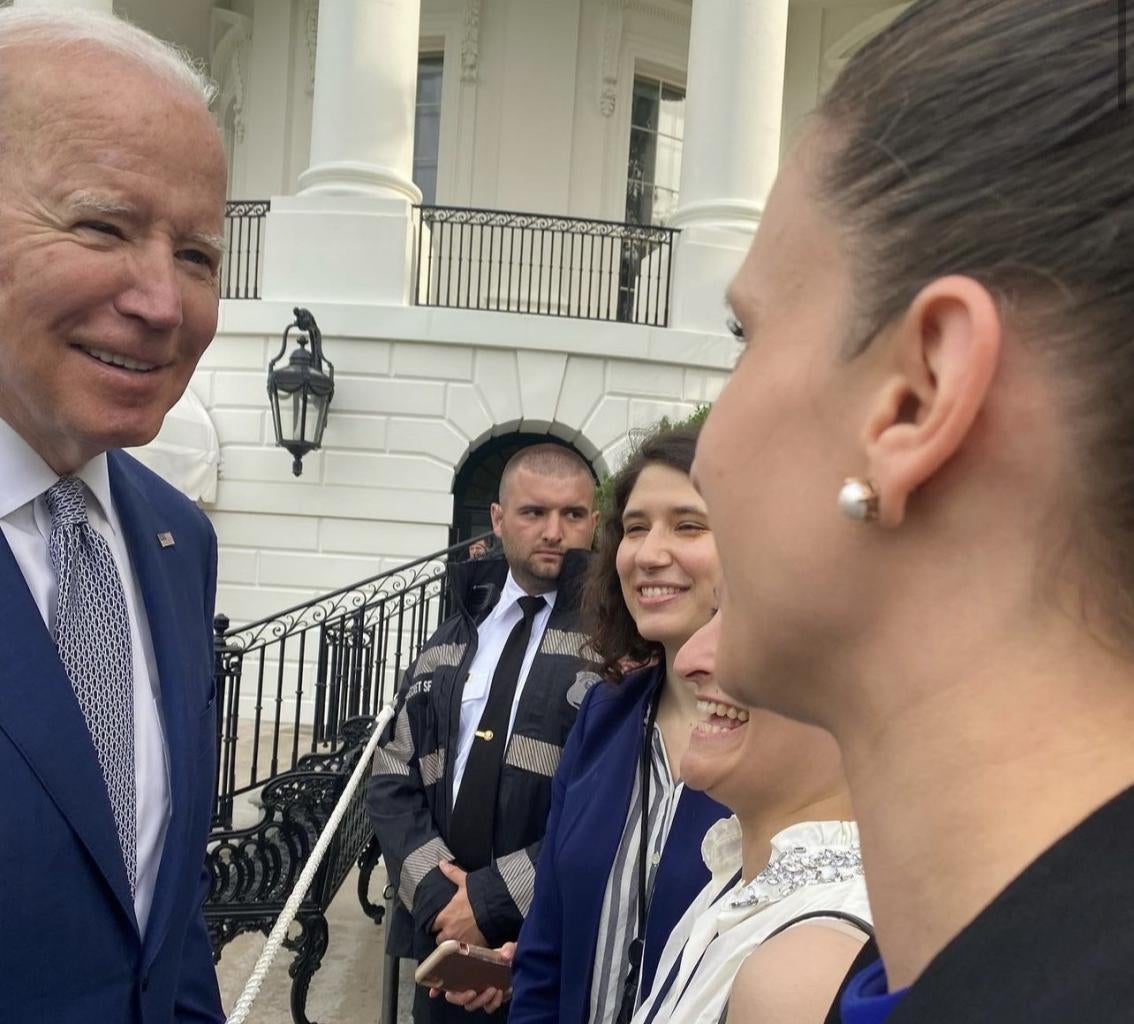 "Allison Iannarino with President Joe Biden"