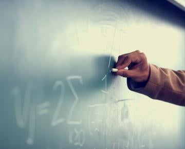 writing on chalkboard