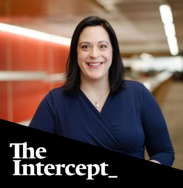 Mindy Haas headshot with The Intercept logo
