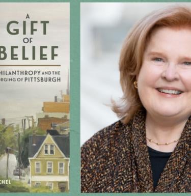 Gift of Belief book cover and Kathleen Buechel.