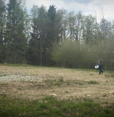 Students doing field work