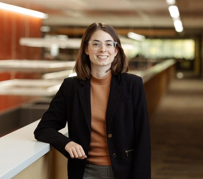 Sarah in Posvar Hall